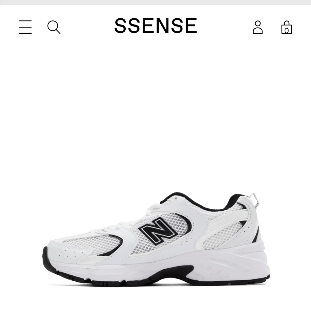 NEW BALANCE White & Black 530 Sneakers